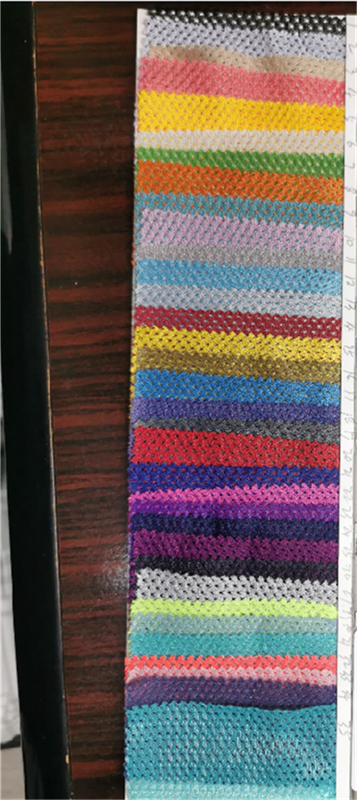 QS-NX   運動布  有光滿天星  165CM*65GM  100%滌   網布   超薄 運動布 正面照